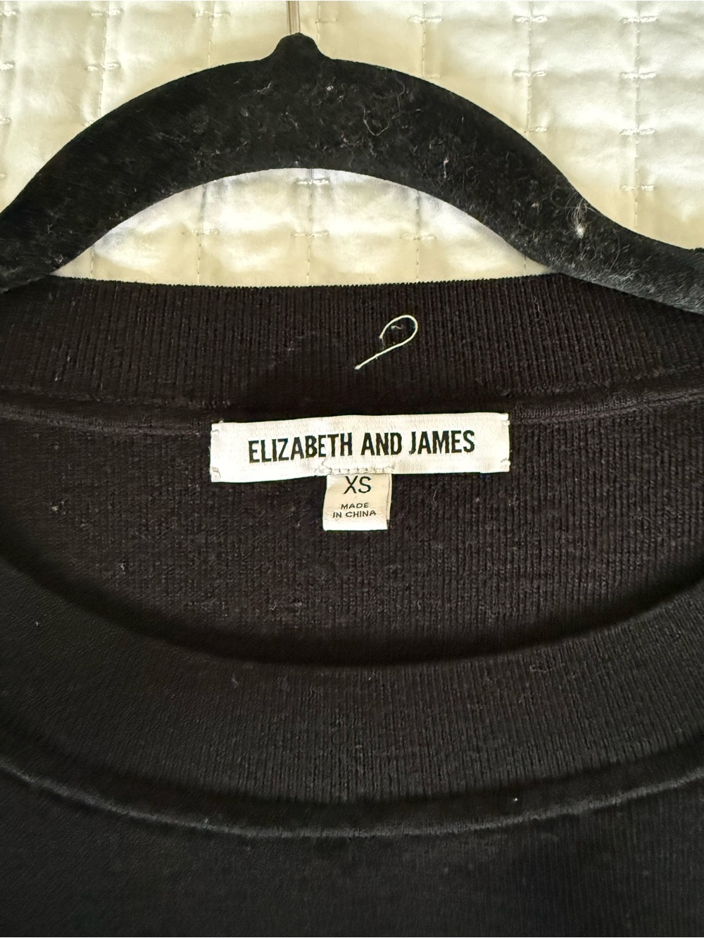 Elizabeth and James Black Crewneck Sweater